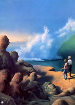 Fantasía Painting - Mundos pintados Tierra y Mar Fantasía